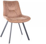 SIGNAL MEBLE Link Modern Mikroszálas Étkezőszék Barna Fekete Vázzal