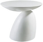 King Home Fungo Üvegszálas Dohányzóasztal Fehér Fényes