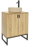 Ceramia Easy Fürdőszobaszekrény mosdóval 60x73x36 cm világos tölgy fényes EASYUMDB3 (EASYUMDB3)