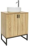 Ceramia Easy Fürdőszobaszekrény mosdóval 60x73x36 cm világos tölgy fényes EASYUMDB4 (EASYUMDB4)