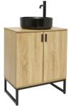 Ceramia Easy Fürdőszobaszekrény mosdóval 60x73x36 cm világos tölgy fényes EASYUMDB1 (EASYUMDB1)