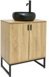 Ceramia Easy Fürdőszobaszekrény mosdóval 60x73x36 cm világos tölgy fényes EASYUMDB6 (EASYUMDB6)