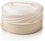 Tupperware Emeletes Tortatartó 31, 5 cm - Állítható Magasságú Tortaszállító - pepita