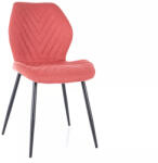 SIGNAL MEBLE Mike Nea Grapefruit Kárpitozott Étkezőszék Fekete Fém Vázzal