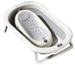  Összecsukható fürdőkád, Alista Home, állvánnyal, hőmérsékletjelzővel, 0-8 éves korig, PP+TPR, 45 l űrtartalom, 80 x 50 x 23 cm, szürke