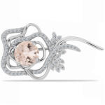  Ezüst Bross Gozarehi Morganittal és Fehér Topázzal, Y63294