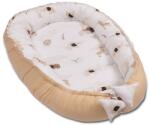 Kidizi Cosulet bebelus Kidizi Baby Nest Cocoon 90x50 cm Safari Bej pentru dormit, cu husa din bumbac 100%, doua fete si intretinere usoara (5949551919346)