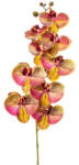 DekorPlaza Élethű Phalaenopsis Orchidea Virágág - Sárga/rózsaszín, 9 Virágfej 434778
