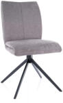 SIGNAL MEBLE Coco I Vardo Forgó Étkezőszék Szürke Szövet Fekete Vázzal