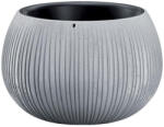 Prosperplast Műanyag virágcserép, Prosperplast Beton, szürke, átmérő: 19 cm, magasság: 20 cm, bordázott, 8 l, betonhatású, kerek (TC255510)