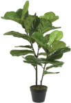 DekorPlaza Élethű Cserepes Műnövény Lantlevelű Fikusz 54x54x97cm 800806