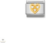 NOMINATION "Arany köves szív" charm - 030311-11