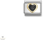 NOMINATION "Fekete szív" charm - 030220-10