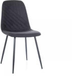 SIGNAL MEBLE Twist Nea Elegáns Fém Étkezőszék Fekete Steppelt