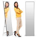ModernHome 159 cm állótükör alumínium vékony fekete kerettel (GH-MT08)
