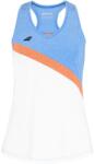Babolat Maiou pentru fete Play Tank Top Girl White/Blithe Blue Hthr 10 - 12 ani
