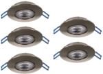 EGLO 300194 - 5 darabos GEDREZ beépíthető mennyezeti LED lámpatest LED/4, 9W/230V, átm. 9 cm, króm 300194 (EG300194)