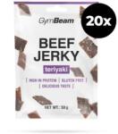 GymBeam Beef Jerky szárított marhahús 20 x 50 g teriyaki