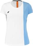 Babolat Maiou pentru fete Play Cap Sleeve Top Girl White/Blithe Blue Hthr 10 - 12 ani