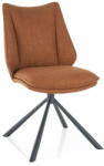 SIGNAL MEBLE Kenzie Bjorn Forgó Étkezőszék Fahéjbarna Szövet Fekete Vázzal