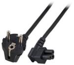 ACT Powercord mains connector Schuko CEE 7/7 male (angled) - C5 (angled) IEC 5m Black AK5007 (AK5007)