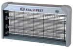 2R LED Elektromos rovarcsapda, UV fénycsővel (2x20W) slim, szürke-ezüst (KILL PEST 2X20W)