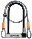 Kryptonite Kryptolok Series 2 STD U-Lakat, 229x102x13 mm, 120 cm x 10 mm-es hurokkábellel, szürke - bikepro - 23 500 Ft