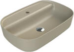 CeraStyle AQUA - PULTRA ültethető - Top Counter - porcelán mosdó - MATT BÉZS - 60 x 40 cm (OC007H61U07) - watermarkt
