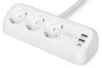 ASSMANN Prelungitor cu 3 x Schuko + 2 x USB-A + 1 x USB-C cu montare birou Alb 1.5m, Digitus DA-70626 (DA-70626)