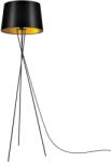 Kaja Lighting Lampadar Remi, 1xE27, H174cm, D45cm, metal, textil negru, auriu (K-4358)