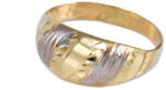 Ékszershop Bicolor vésett és matt arany gyűrű (1332576)