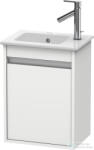 Duravit KETHO 40x28, 5 cm-es, 1 ajtós alsószekrény mosdó és csaptelep nélkül, balos, fényes fehér KT6417L2222 (KT6417L2222)