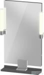 Duravit SIVIDA 45x65 cm-es tükör LED világítással, polc nélkül, króm tartóval, matt grafit SV7420010490000 (SV7420010490000)