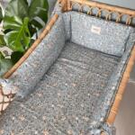 Malomi Kids Bézs pamut rácsvédő Camel kiságyba 210 cm (MK-5907164330095)