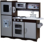 AGA Gyermek fa konyha Masterchef XXL telefonnal és kreatív főzőfelszereléssel Barna-ezüst (MR6081)