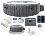 Intex 6 személyes felfújható jakuzzi - Intex PureSpa Greywood Deluxe (SS_28442)