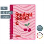  Baier Brunnen spirálfüzet, A4, vonalas, 90g/m2, 80lap, rózsaszín - pink, Fruity Love (6) (1067927522)