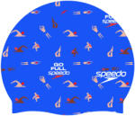 Speedo slogan printed cap swimmers albastru