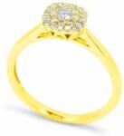 White & Black Bonne gyémánt eljegyzési gyűrű - 0, 23 karát (AU14391)