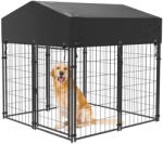 Timelesstools Kültéri fém kutyakennel UV álló szövettetővel