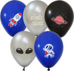 Balonevi lufi, 12" 30cm, 8db/cs, Űrhajó, Kozmik (LUFI552748)