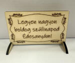  Lézervágott fa tábla - "Legyen nagyon boldog szülinapod, Édesanyám! (FEB02)