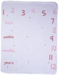 Bubaba pamut babatakaró 70x90 cm - "My first year"- Pink (40949)