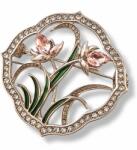 Borealy BroE a Flowers cu Cristale EE arfa din Matase , Cadou Elegant de 8 Martie (ALI1053A)