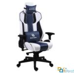 Blirowin Scaun ergonomic pentru gaming sau birou, Blirowin®, suport lombar reglabil cu masaj, spuma cu memorie, sezut cu revenire rapida, suport picioare extensibil, piele PU rezistenta, blocarea pozitiei pana