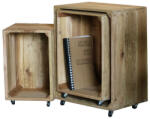 AdTrend Set 3 rafturi lemn maro 29 x 27, 5 x 41, 36 x 29 x 50, 45 x 30 x 60 cm (100614) Raft