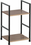 AdTrend Raft pardoseala fier negru mdf maro 29 x 23, 5 x 48 cm (107087) Raft