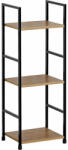 AdTrend Raft pardoseala fier negru mdf maro 29 x 23, 5 x 80 cm (107088) Raft