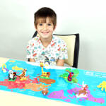 Imagimake Puzzle Educativ Harta Lumii - Animale - din Spuma EVA (WP05)
