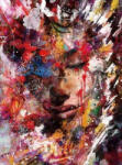 Figured Art Set pictura pe numere, cu sasiu, Figura feminina abstracta, 40x50 cm (PN1606-Y)